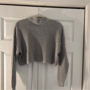 Hollister Gray Waffle Sweater.